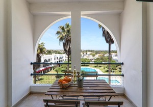 Vacation Apartment "Apartamentos Ninho das Gaivotas 505" with Pool, Wi-Fi, A/C, Balcony & Garden; Parking Available