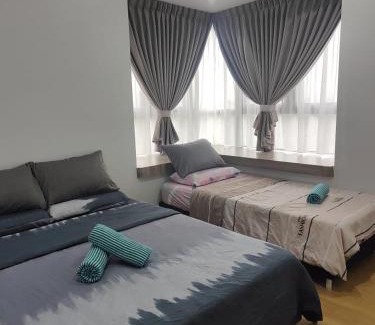 Central District Apartment | 08Johor, near CIQ, Danga bay Free parking 2BR6pax