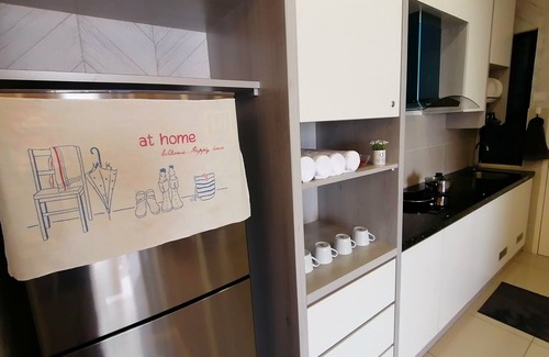 Malacca City Condo | 1 bedroom condominium, 1 to 6 guests, 1 bath room, living and kitchen area.