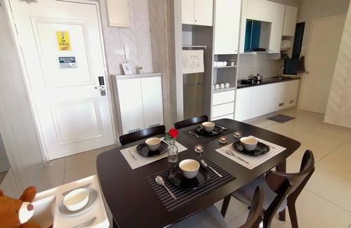 Malacca City Condo | 1 bedroom condominium, 1 to 6 guests, 1 bath room, living and kitchen area.