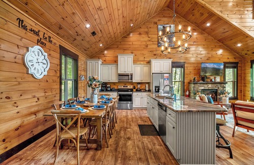 Pigeon Forge Cabin | 1 Mile to Pigeon Forge Parkway! Theater, Game Room, Indoor Pool, Sleeps 12!