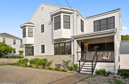 Michigan City House | 100 steps to Lake Michigan beach, private paved courtyard, gas fire pit.