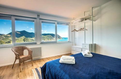Riva Trigoso Villa | 100b - VILLA Ginestra, ampia Terrazza 120m2 vista mare 10 minuti a piedi spiaggia, 3 camere da letto