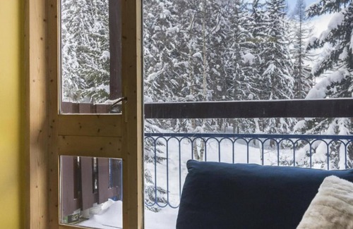 Arc-1800 Apartment | 100m from ski slopes, 2nd floor, view forest, balcony, tv, ski locker, 27m², Les Arcs