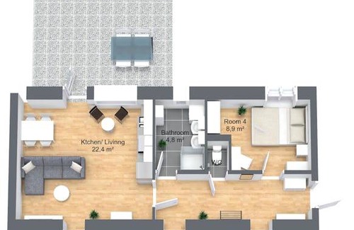 Gries Resort | 106 m² Private room ∙ 1 bedroom ∙ 1 guest