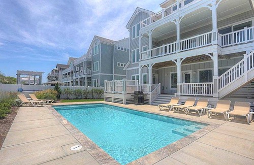 Ocean Sands House | 1617 Point Break Ocean Front Heated Saltwater Private Pool Game Room w/Pool