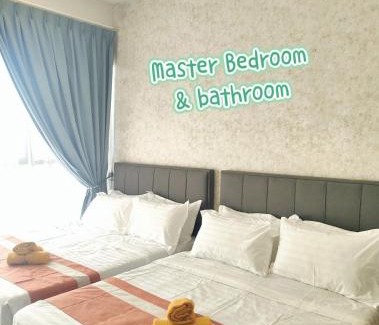 Central District Apartment | 16Johor, nearCIQ, Danga bay Free parking 3BR 15pax