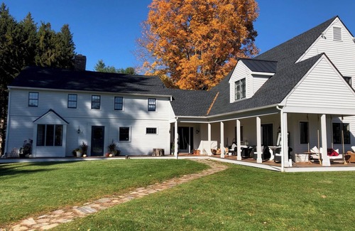 North Canaan House | 1700s Farmhouse with Modern Amenities and Comfort. Pool, Hot Tub, Views.