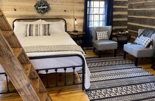 Stanton Cabin | 1800’s Log Cabin Nature Escape in the Woods near RRG