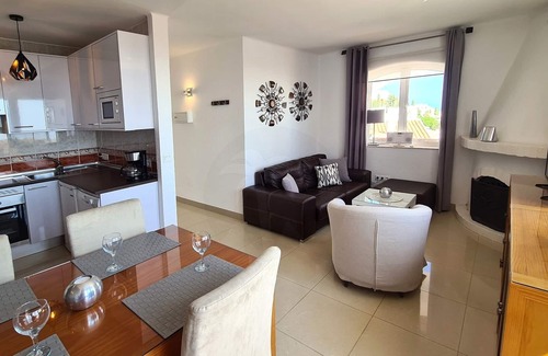 Nerja Apartment | 180° panoramic sea view, 23m² south terrace, WiFi, 2 air-conditioning, fireplace