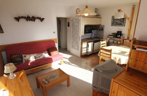 Cognet Apartment | 180m from ski slopes, 1st floor, balcony, tv, ski locker, 23m², Alpe d'Huez