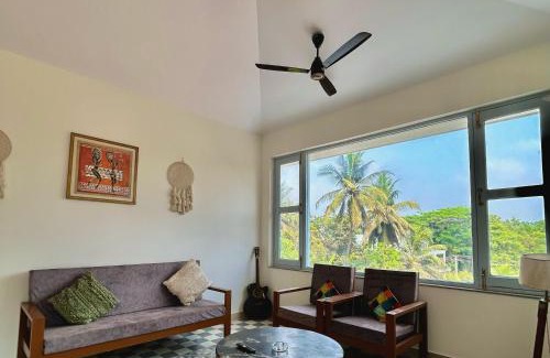 Vanelim Apartment | 1BHK flat near beach Couple bathtub Pvt terrace