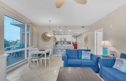 West Panama City Beach Condo | 1ST FLOOR -3BD/3BA -Sleeps 10! Large Wraparound Balcony with no elevator wait!