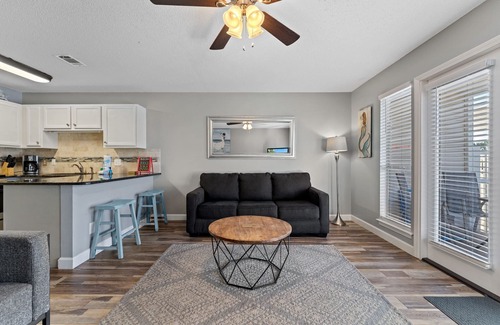 Crystal Beach Condo | 1st Floor Crystal Beach Condo! Steps to Beach, Pool, Hot Tub, Poolside Patio.