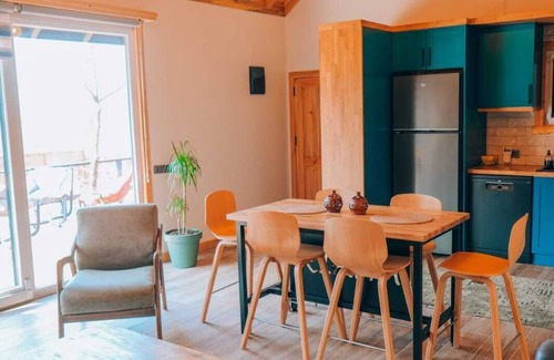Kartepe House | 2+1 Wooden Bungalow for 5 People with Heating Pool and Winter Garden in Yanık
