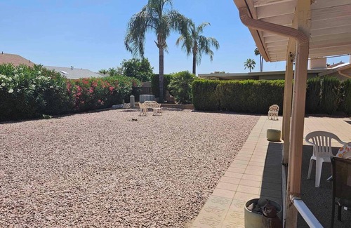 Fountain of the Sun House | 2 bed 2 bath home in a gated/guarded 55+ community with golf and free amenities.