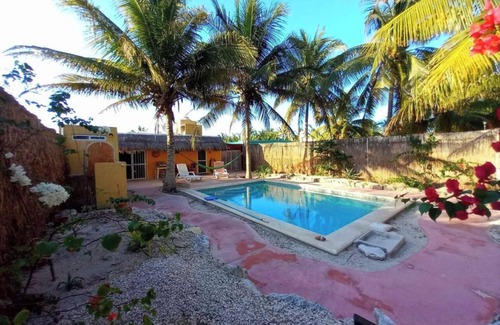 Chuburna Puerto House | 2 Bedroom Beach House Nice Big Pool - Fully Fenced Private Property-Lush Gardens