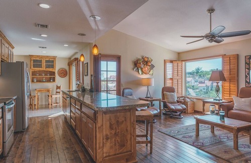 The Foothills Condo | 2 Bedroom, Open Floor Plan, w/Stunning Wood Rooms!