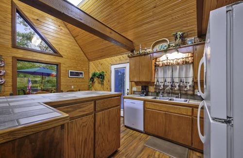 Broken Bow Cabin | 2 Bedroom Riverfront A-Frame Cabin with Deck