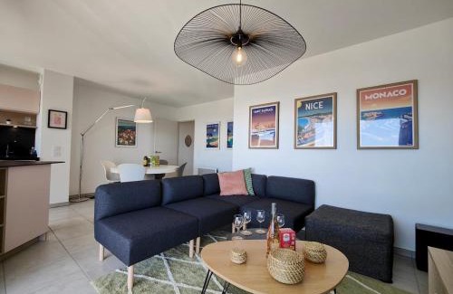 Vallauris Apartment | 2 bedrooms apartment Sea View Pool WiFi Parking CLIM