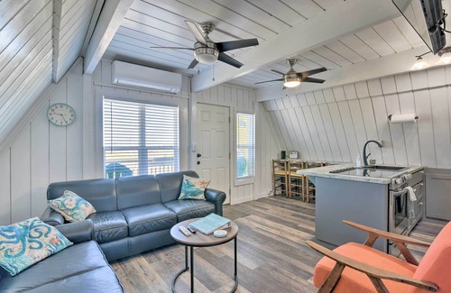 Surfside Beach House | 2 Blocks to Surfside Beach: A-Frame Home w/Deck