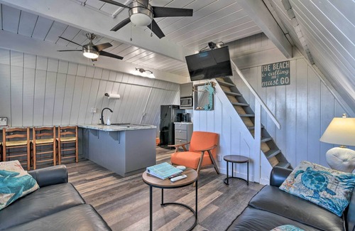 Surfside Beach House | 2 Blocks to Surfside Beach: A-Frame Home w/Deck
