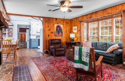 Candler House | 2 Gorgeous mountain homes surrounded by forest, babbling creek, just off Parkway