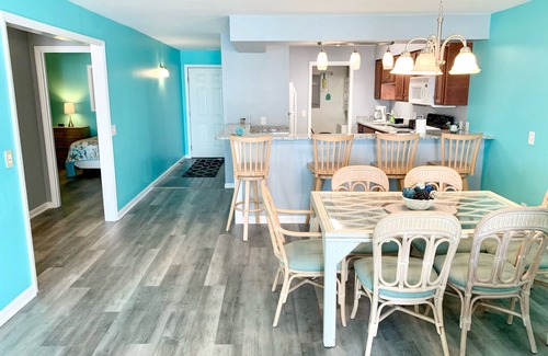 Surfside Beach Condo | 2 Large Bedrooms, Double Oceanfront Balcony, Full size kitchen, Pool!
