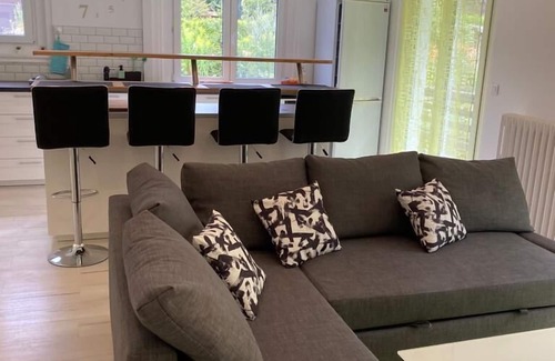 Les Houches Apartment | 2 Rooms Chamonix/Les Houches, superb view of the Mont-Blanc range