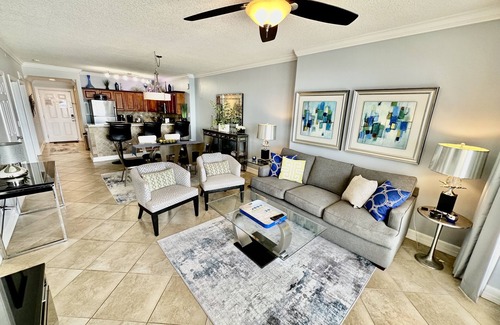 West Panama City Beach Condo | 20th Flr Professionally Decorated 2BR 2BA W/Huge Balcony & Free Beach Chairs