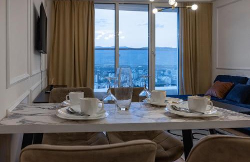 Skopje Region Apartment | 26th Floor 1BR Apt, Pool & Spa, Gym, Free Parking