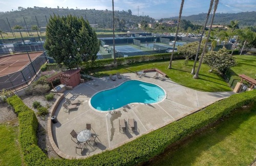 Carlsbad Apartment | 2BR Private Balcony Overlooking Pool, Gated Parking, Walk to Resort