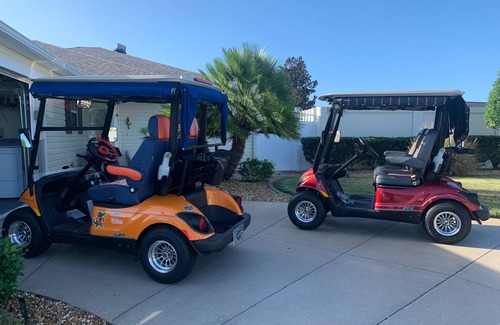 Sabal Chase Villa | 3 bed Courtyard Villa, Private Putting Green, Sumter Landing, 2 gas golf carts.