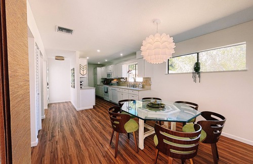 Indian River Estates House | 3 Bedroom 2 Bath One Floor Contemporary with HEATED POOL in Screened Lanai