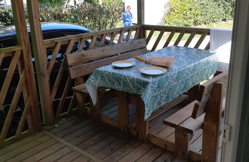 Talmont-Saint-Hilaire House | 3-bedroom mobile home on a 4-star campsite, air conditioning, 2TV, covered terrace