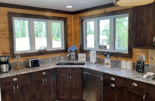 Granite Falls Cabin | 3-bedroom log cabin just steps from Lake Rhodhiss with private boat dock.