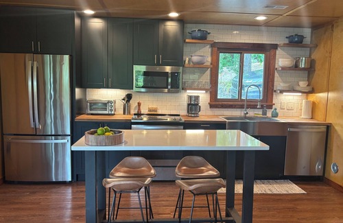Williamstown Cabin | 3-bedroom modern mid century cabin! nHot tub, fire pit and lake front