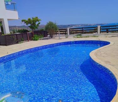 Pegeia Villa | 3 Bedroom Seaview Villa direct in Coral Bay with Pool