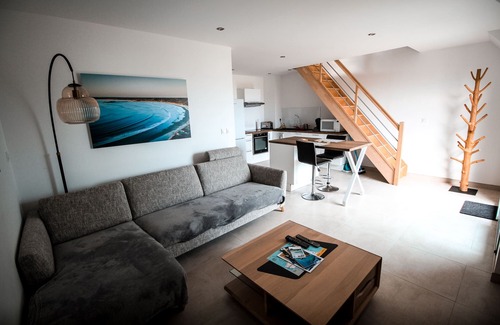Saint-Guenole Apartment | 3-star tourist DUPLEX SEA VIEW with Balcony & SWIMMING POOL