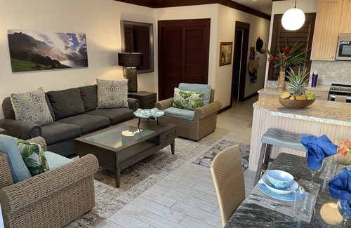 Poipu Condo | #30 Premier Unit, stunning remodel w/AC, partial ocean view, steps to beach