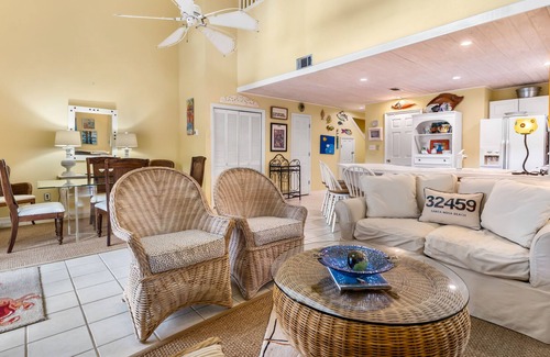 Seagrove Beach Condo | 30a Townhome on canal to Eastern Lake! 4 Blks to Beach! Screened Porch, Dock.