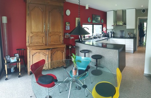 Vauville House | 350m² contemporary house with heated pool, jacuzzi and tennis court