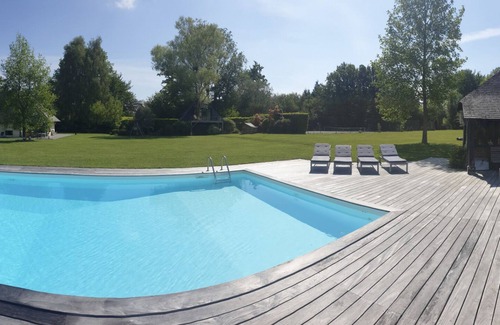 Vauville House | 350m² contemporary house with heated pool, jacuzzi and tennis court