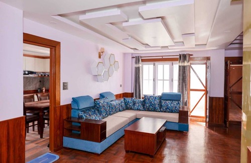 Kathmandu Apartment | 3LDK, 2 private rooms, 1 shared room, spacious kitchen, meeting room, and parking space.