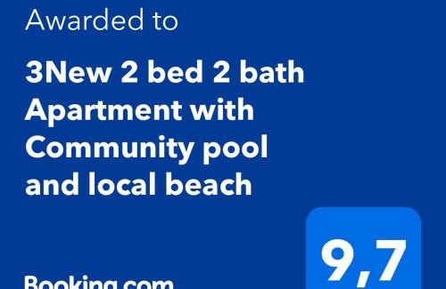 El Faro Apartment | 3New 2 bed 2 bath Apartment with Community pool and local beach
