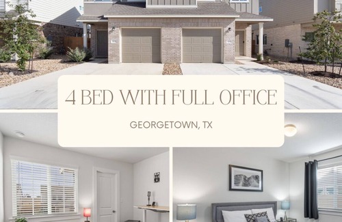 Georgetown Condo | 4/2.5/full office/pets ok/pool/gym/trails/garage/stairs/washer+dryer
