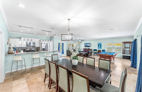 Port Canaveral House | 4 Bed 4 bath Beach House Slps 15! Htd Pool, Hot tub, Pool/Ping Pong, Golf Cart