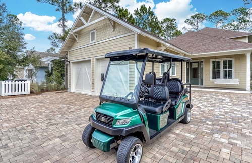 WaterSound West Beach House | 4 Bedroom, Pet-Friendly Home with 6 Seater Electric Cart & Direct Path to Pool