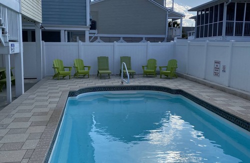 Cherry Grove Beach House | 4 BR, 3 bath Cherry Grove Retreat near CG Pier, Private Pool, 1 block to beach