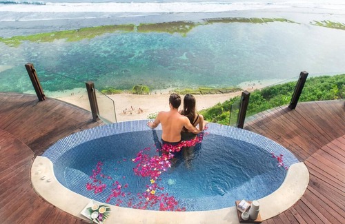 Jimbaran Bay Villa | 4-BR Villa has a private pool, full kitchen facilities and a living room.